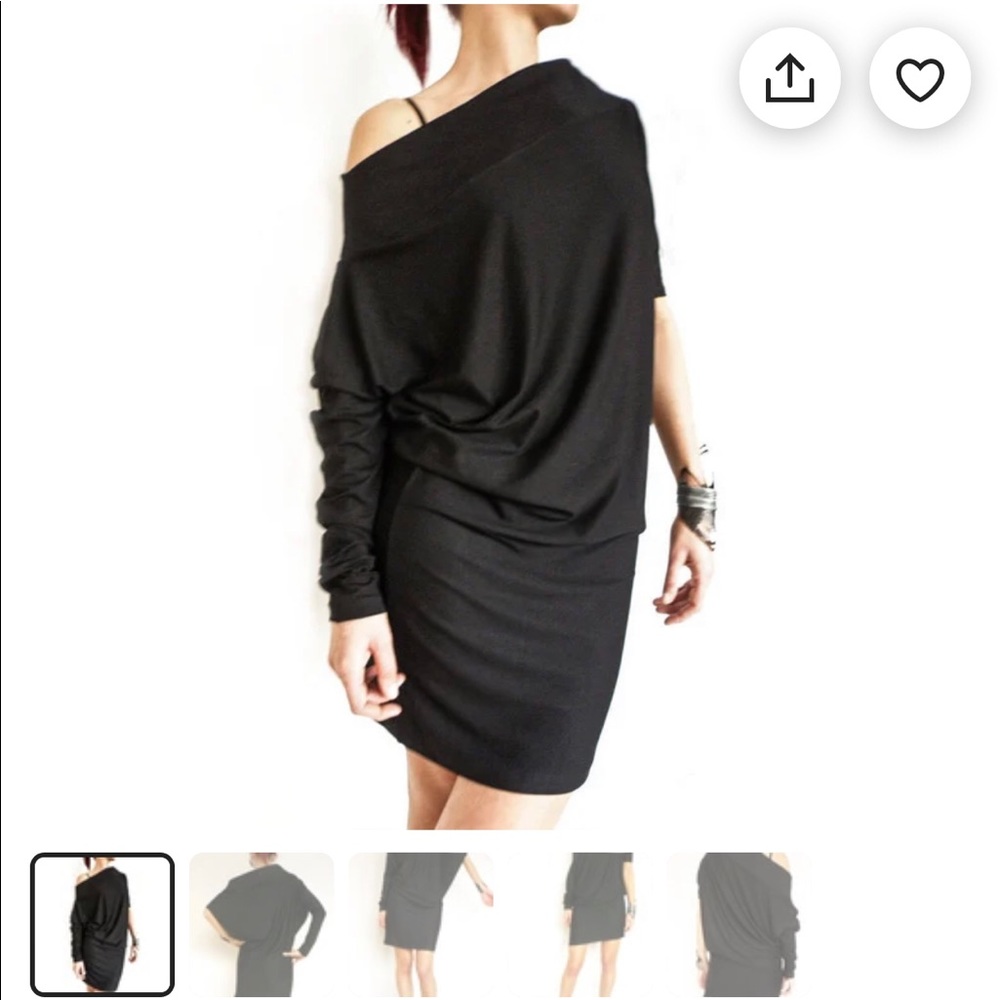 Black Asymmetric Dress